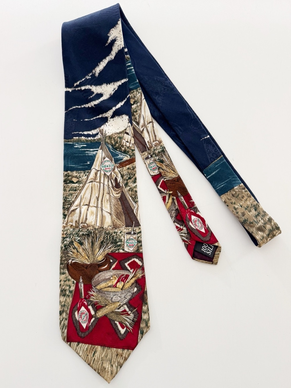 Vintage 90s Tabasco Silk Tie